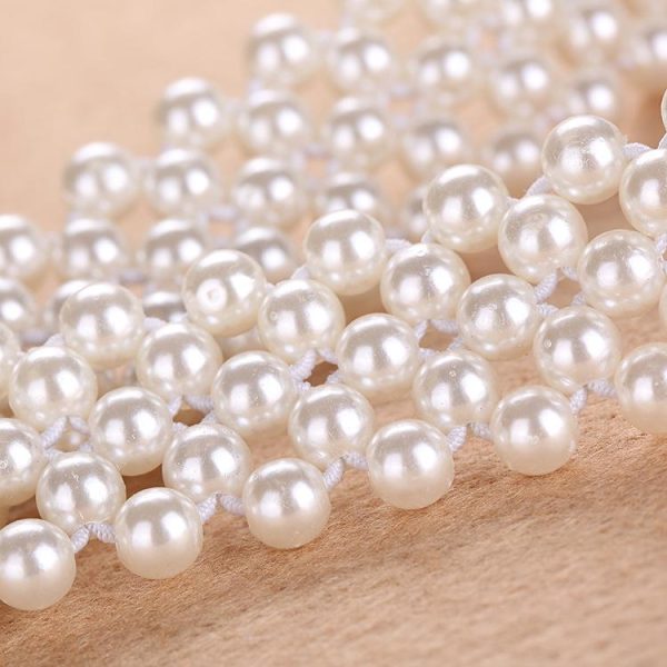 Elegant Metal Pearl Elastic Belt Buckle Chain For Women Hot on Sale - Image 5