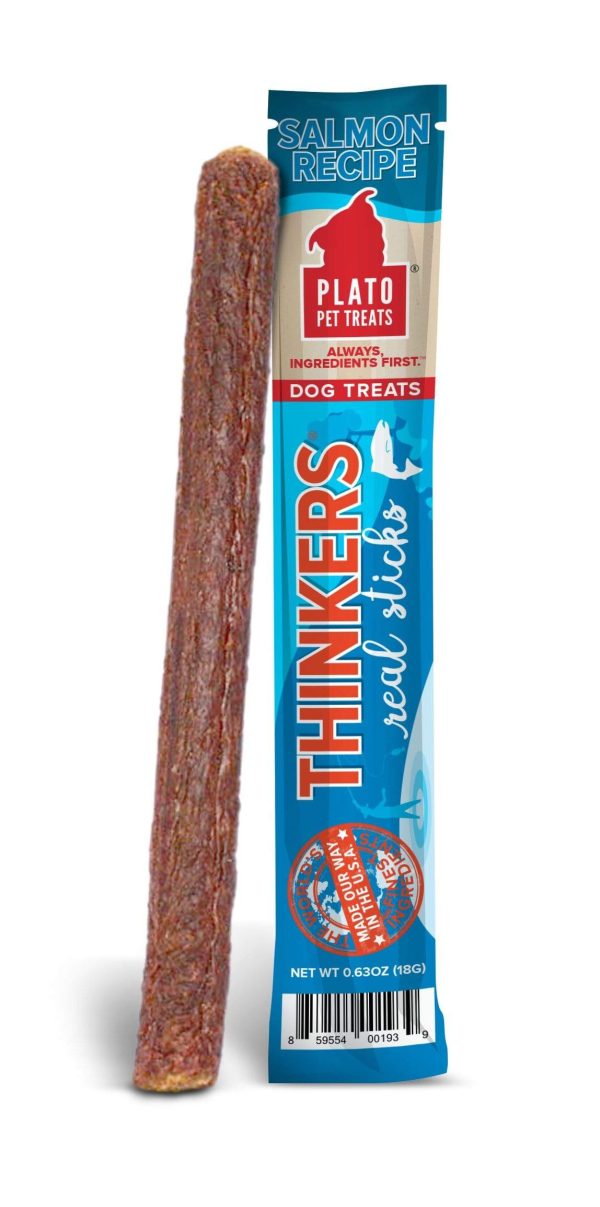 Plato Thinkers Salmon Meat Single Stick Treats for Dogs Online Sale