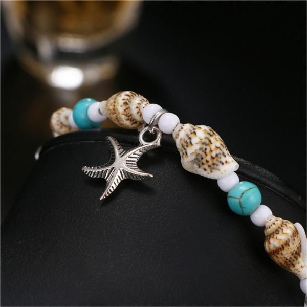 Starfish Beads Anklets For Women Beach Anklet Bohemian Foot Chain Online now - Image 3