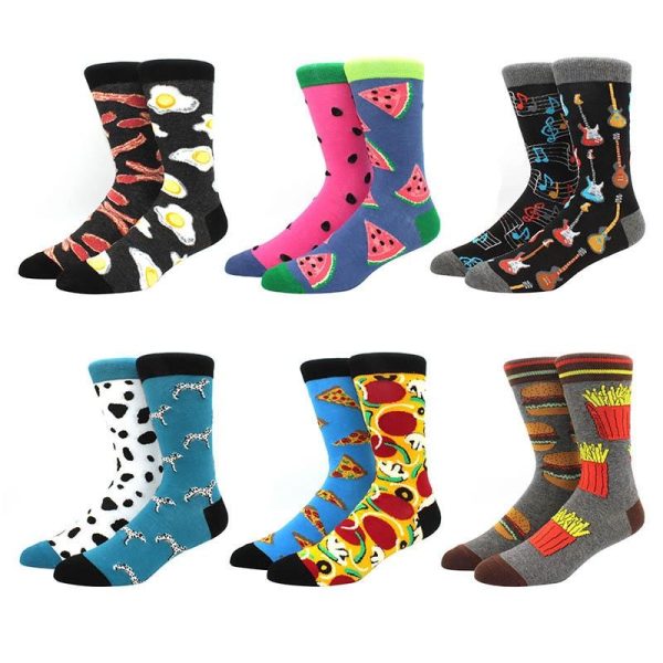 6 pairs Socks Casual Personality Design Streetwear Socks for Women Online now - Image 3
