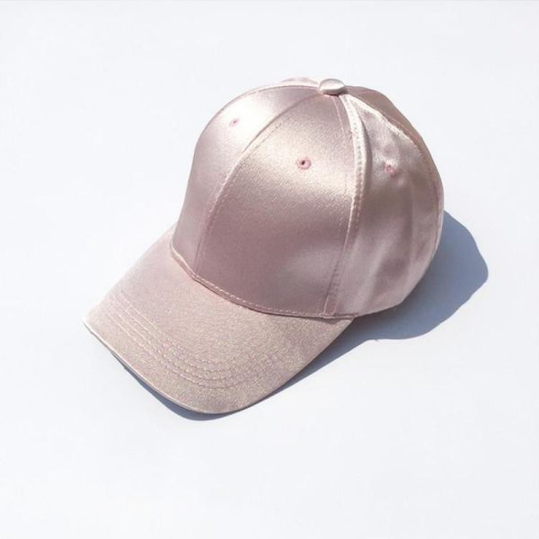 Baseball Cap Hat For Women Satin Sold Baseball Cap Snapback Casual Cap Hot on Sale