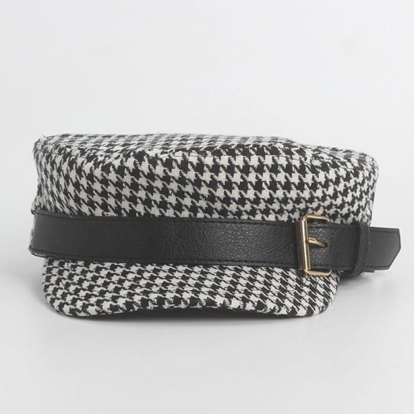 Plaid Belt Visor Cap Online now - Image 2