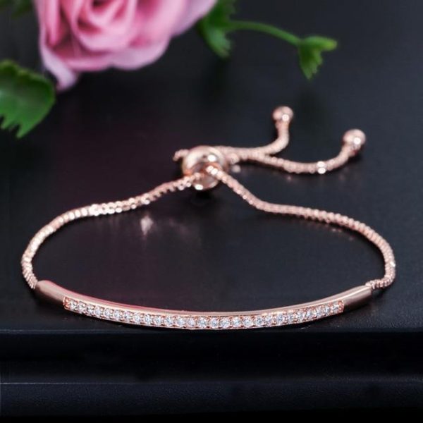 Adjustable Bracelet Bangle for Women Bar Slider Brilliant Jewelry Discount
