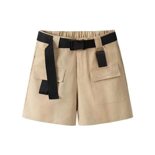 Streetwear Shorts Women Woman High Waist Wide Leg Cargo Women s Shorts Hot on Sale - Image 2