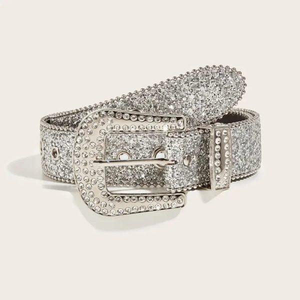 Rhinestone Belt Y2k Bling Sequin Designer Belts Jeans Décor Belt Online