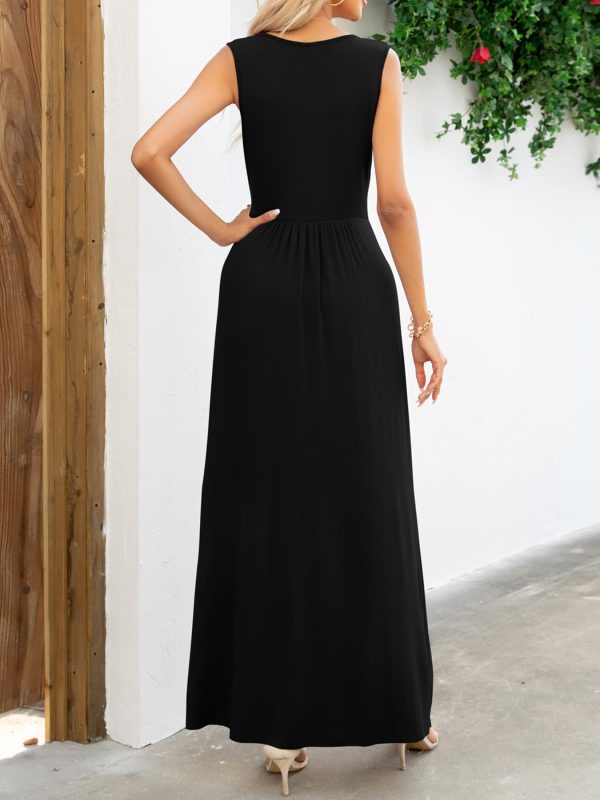 Surplice Neck Sleeveless Maxi Dress Online now - Image 2