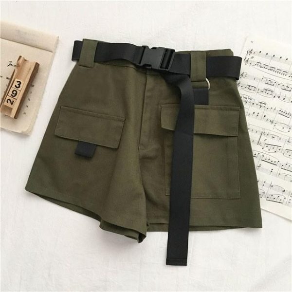 Streetwear Shorts Women Woman High Waist Wide Leg Cargo Women s Shorts Hot on Sale - Image 5