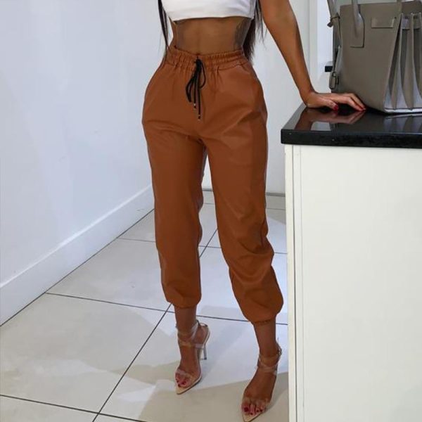 Elastic Leather Pants Cheap - Image 3