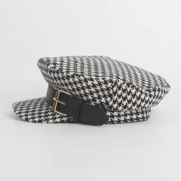 Plaid Belt Visor Cap Online now - Image 3
