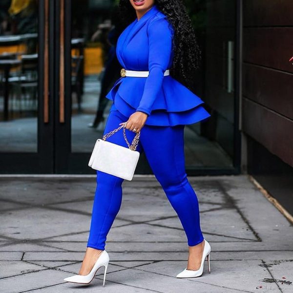 Casual Suit Set Plus Size Top and pants Elegant Casual Suit Set Online Hot Sale - Image 2