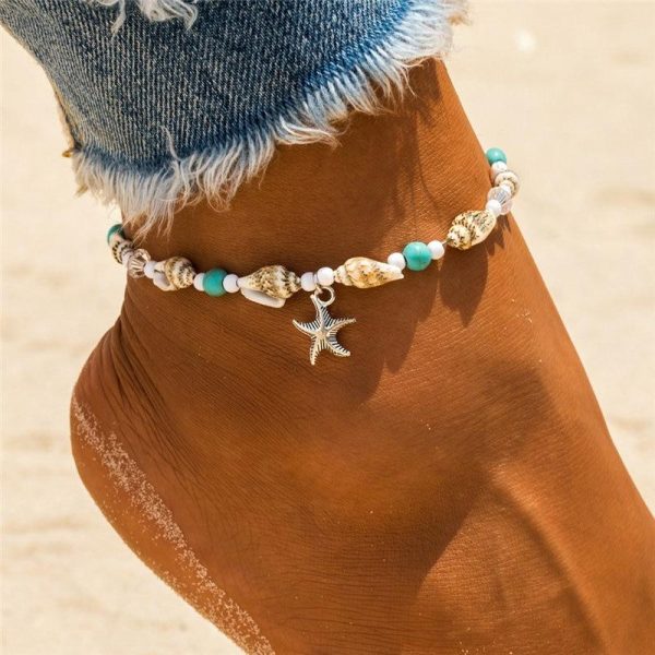 Starfish Beads Anklets For Women Beach Anklet Bohemian Foot Chain Online now