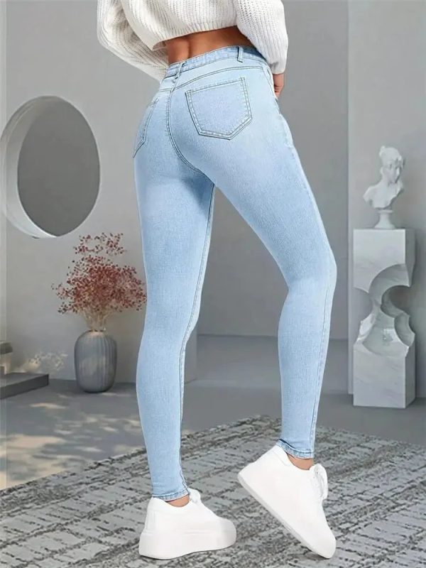 Skinny Jeans Lady Slim Fit Pencil Jeans Girls Leggings Straight Denim Hot on Sale - Image 4