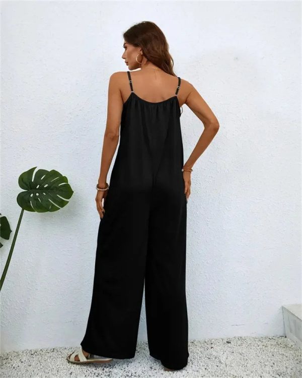 Digital Printing Color Gradient Sleeveless Casual Baggy Jumpsuit Online - Image 2