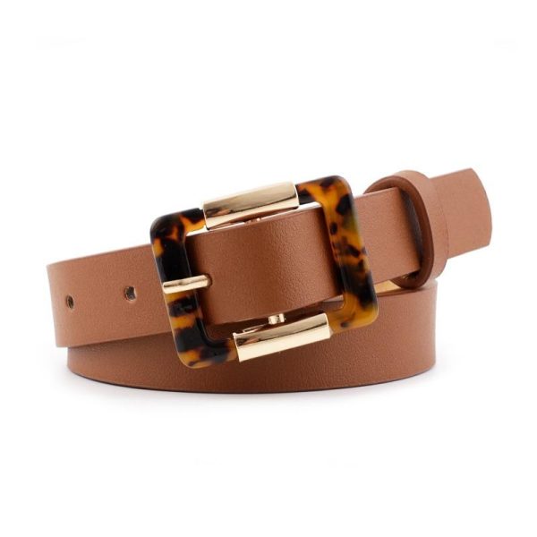 Leopard Print Buckle Belt on Sale