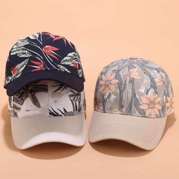 Baseball Cap Women Flower Embroidery Sun Hats Adjustable Snapback For Discount