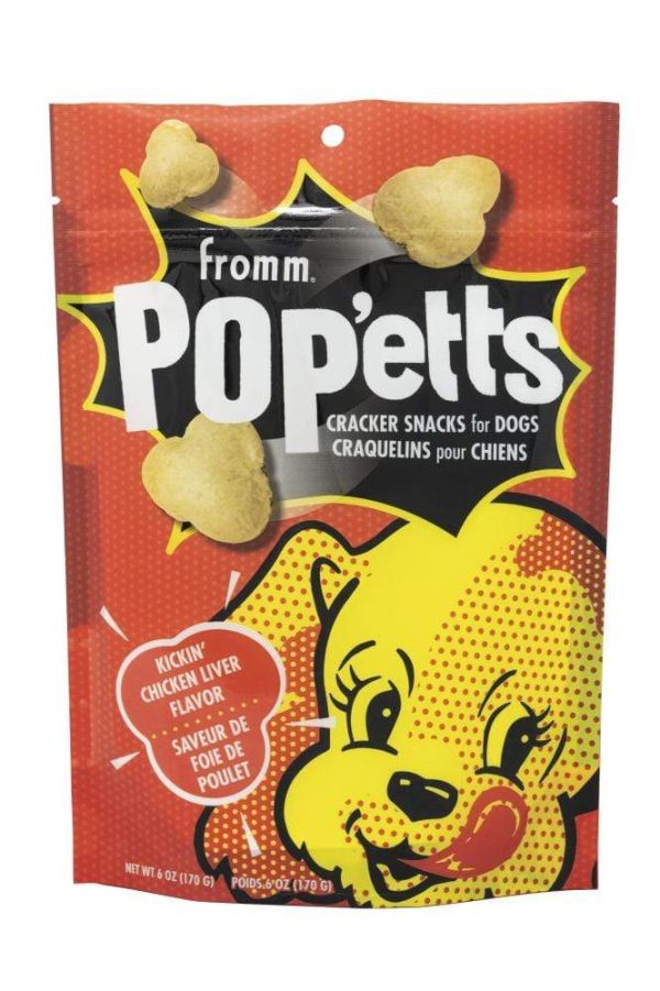 Fromm Pop etts Kickin  Chicken Liver Flavor Cracker Treats For Dogs Online Sale