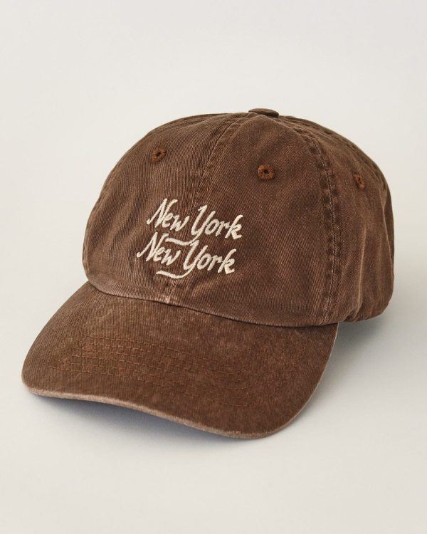 NY NY Script Hat - Umber For Sale