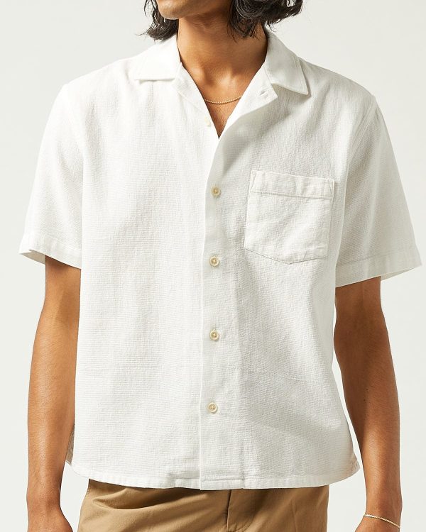 Hopsack SS - White For Cheap