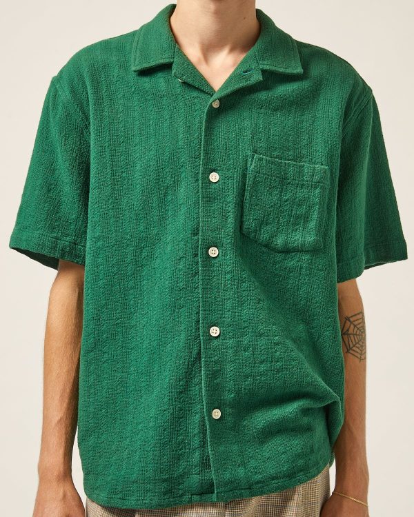 Basket Weave Stripe SS - Green Fashion - Image 3