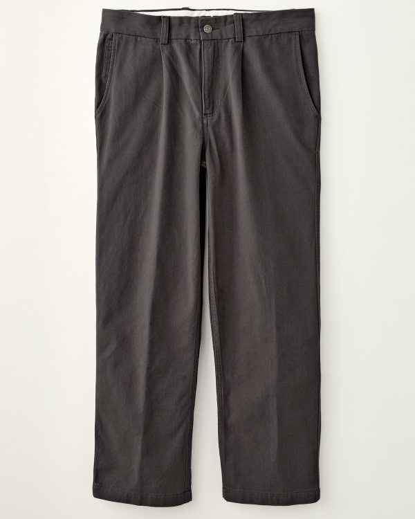 Heavy Twill Pleated Trouser - Black For Cheap