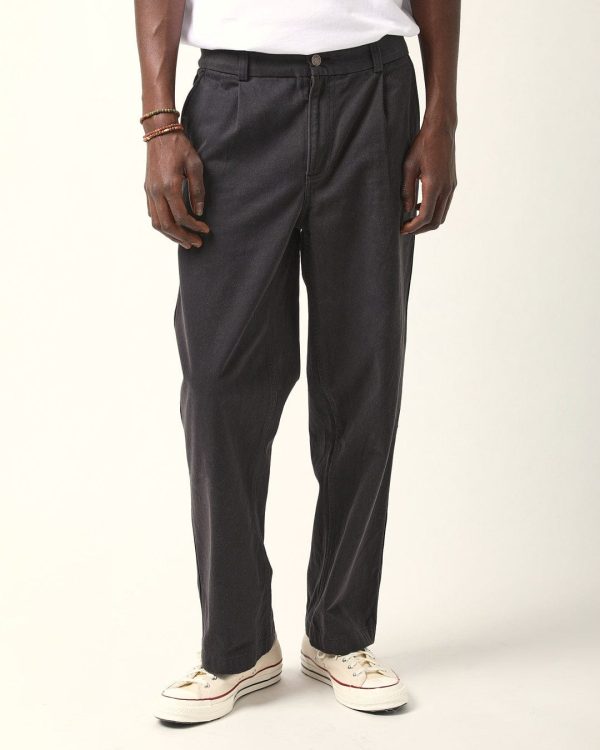 Heavy Twill Pleated Trouser - Black For Cheap - Image 2