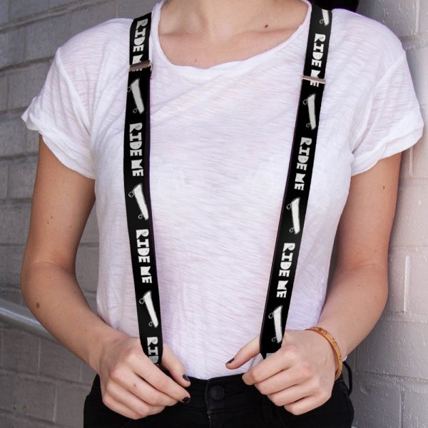 Suspenders - 1.0  - RIDE ME Skateboard Black White For Cheap - Image 2